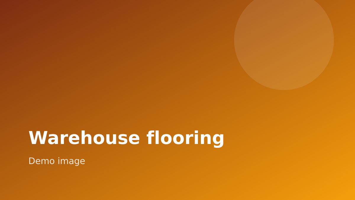 Warehouse flooring upgrade
